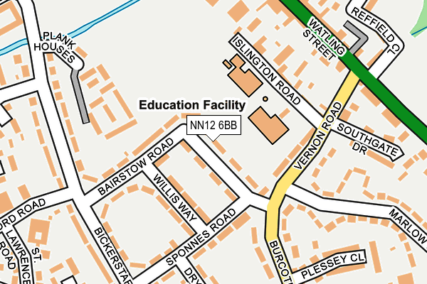 NN12 6BB map - OS OpenMap – Local (Ordnance Survey)