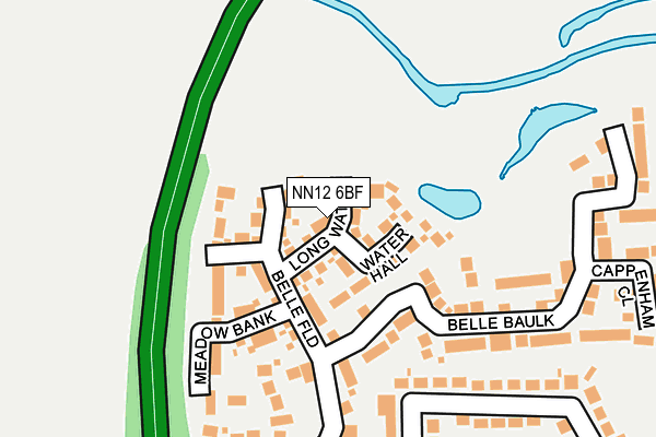 NN12 6BF map - OS OpenMap – Local (Ordnance Survey)