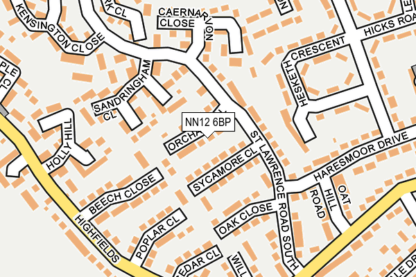 NN12 6BP map - OS OpenMap – Local (Ordnance Survey)