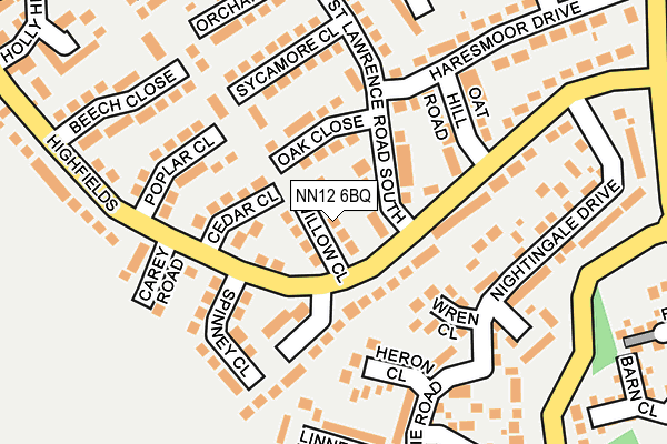 NN12 6BQ map - OS OpenMap – Local (Ordnance Survey)