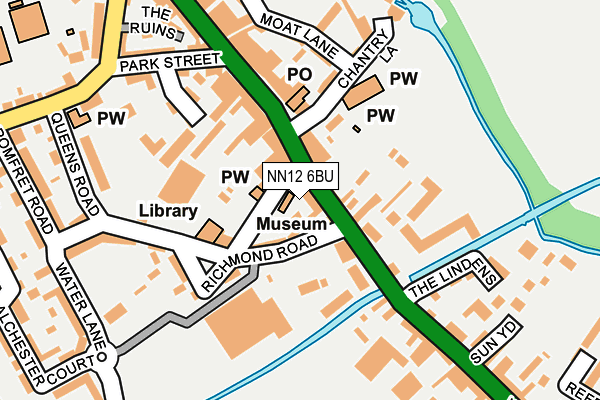 NN12 6BU map - OS OpenMap – Local (Ordnance Survey)
