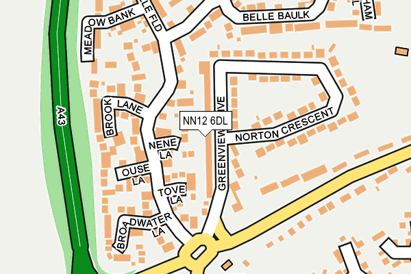 NN12 6DL map - OS OpenMap – Local (Ordnance Survey)