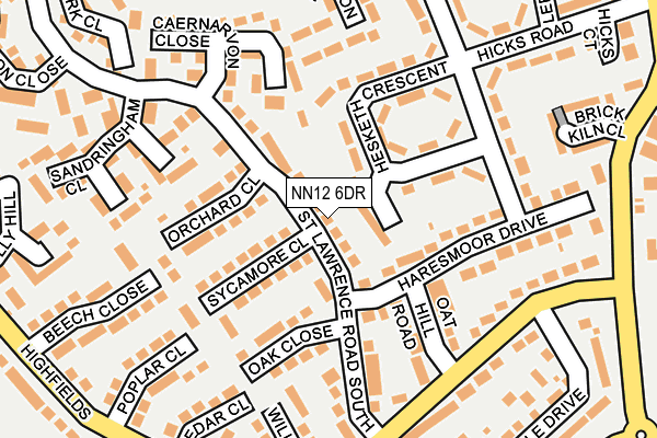 NN12 6DR map - OS OpenMap – Local (Ordnance Survey)