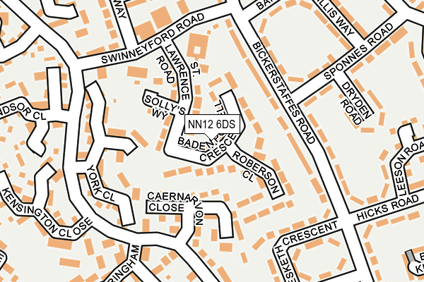 NN12 6DS map - OS OpenMap – Local (Ordnance Survey)