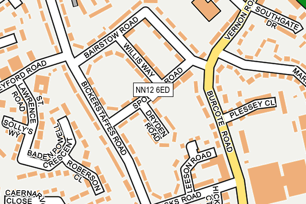 NN12 6ED map - OS OpenMap – Local (Ordnance Survey)