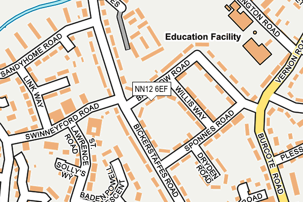 NN12 6EF map - OS OpenMap – Local (Ordnance Survey)