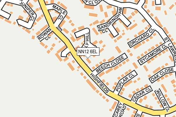 NN12 6EL map - OS OpenMap – Local (Ordnance Survey)