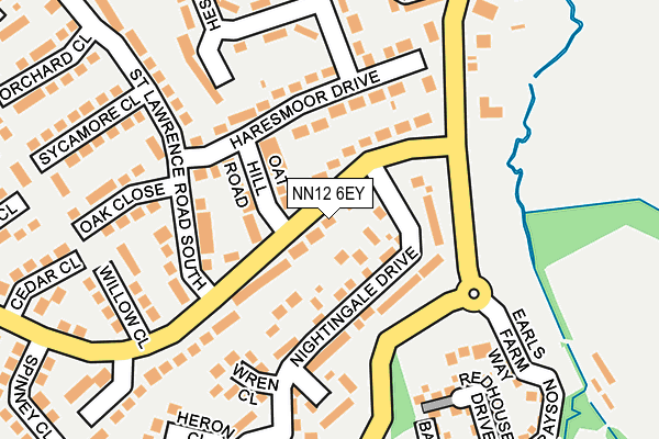 NN12 6EY map - OS OpenMap – Local (Ordnance Survey)