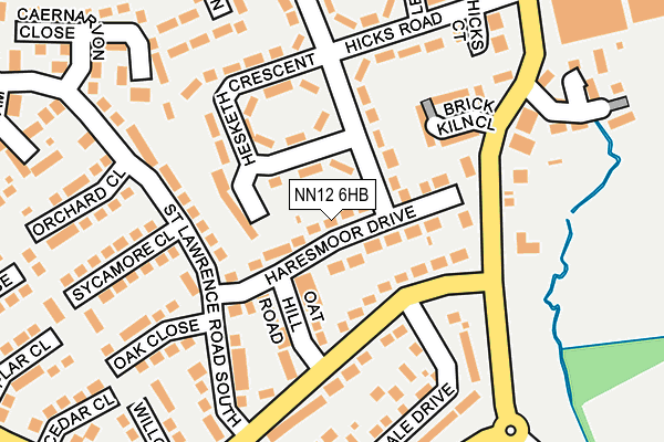 NN12 6HB map - OS OpenMap – Local (Ordnance Survey)