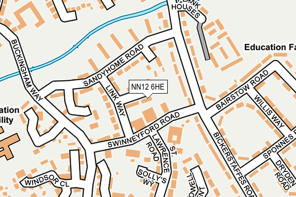 NN12 6HE map - OS OpenMap – Local (Ordnance Survey)