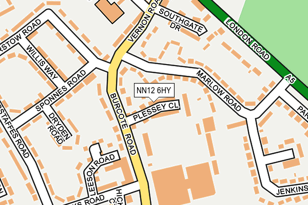 NN12 6HY map - OS OpenMap – Local (Ordnance Survey)