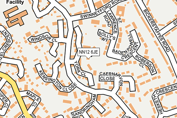 NN12 6JE map - OS OpenMap – Local (Ordnance Survey)