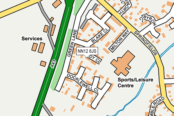 NN12 6JS map - OS OpenMap – Local (Ordnance Survey)