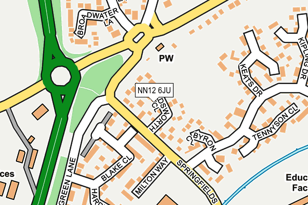 NN12 6JU map - OS OpenMap – Local (Ordnance Survey)