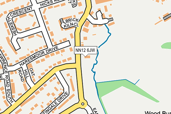 NN12 6JW map - OS OpenMap – Local (Ordnance Survey)