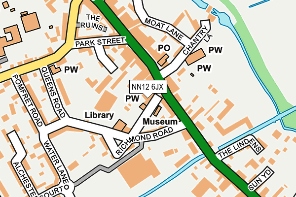 NN12 6JX map - OS OpenMap – Local (Ordnance Survey)