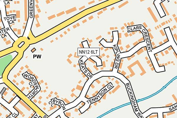 NN12 6LT map - OS OpenMap – Local (Ordnance Survey)