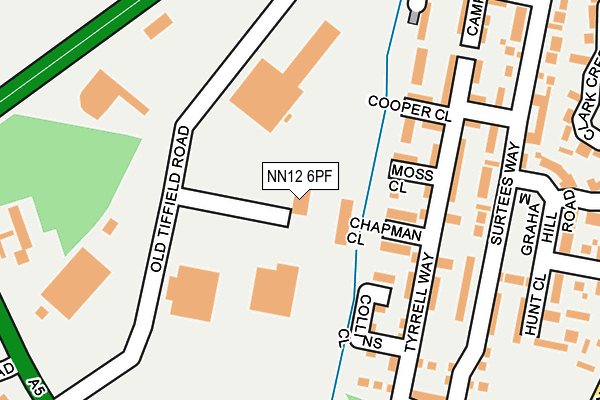 NN12 6PF map - OS OpenMap – Local (Ordnance Survey)