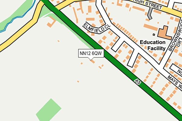 NN12 6QW map - OS OpenMap – Local (Ordnance Survey)