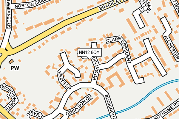 NN12 6QY map - OS OpenMap – Local (Ordnance Survey)