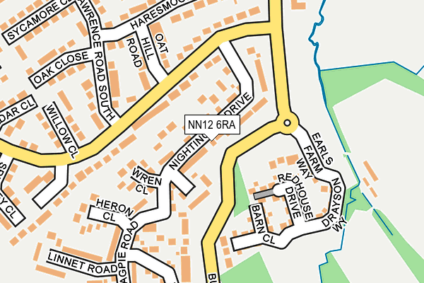 NN12 6RA map - OS OpenMap – Local (Ordnance Survey)