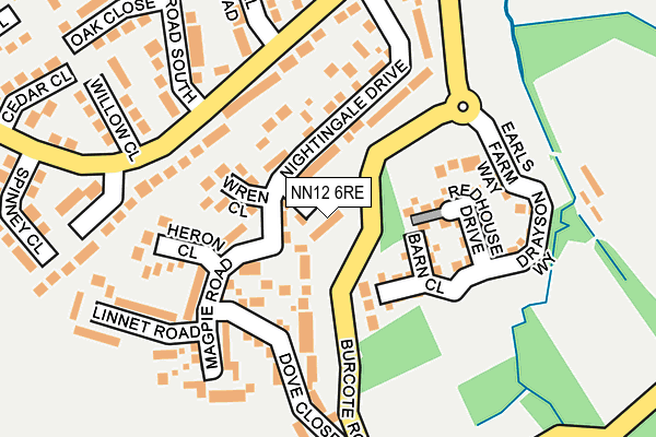 NN12 6RE map - OS OpenMap – Local (Ordnance Survey)