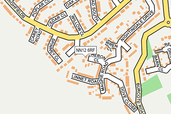 NN12 6RF map - OS OpenMap – Local (Ordnance Survey)