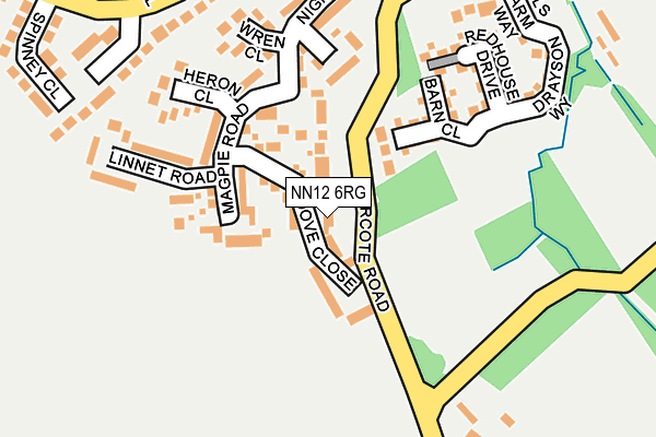 NN12 6RG map - OS OpenMap – Local (Ordnance Survey)