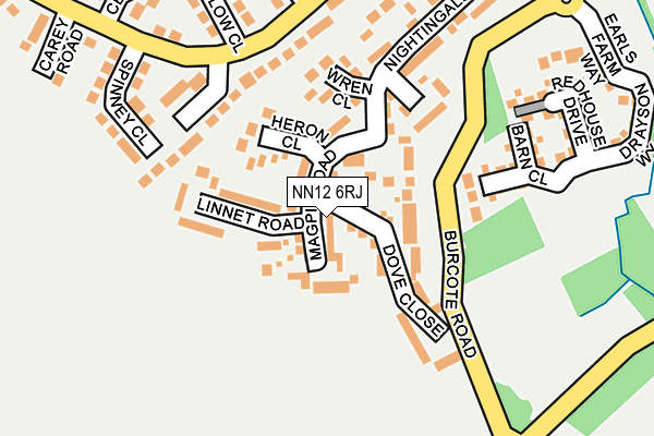 NN12 6RJ map - OS OpenMap – Local (Ordnance Survey)