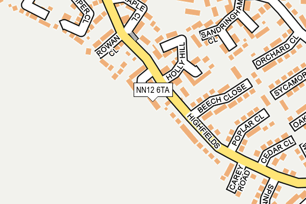 NN12 6TA map - OS OpenMap – Local (Ordnance Survey)