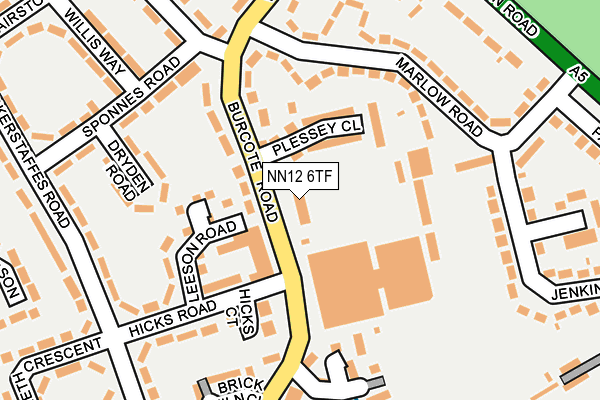 NN12 6TF map - OS OpenMap – Local (Ordnance Survey)