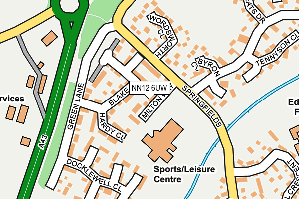 NN12 6UW map - OS OpenMap – Local (Ordnance Survey)