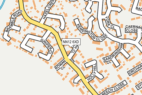 NN12 6XD map - OS OpenMap – Local (Ordnance Survey)