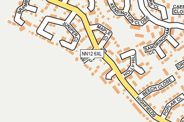 NN12 6XL map - OS OpenMap – Local (Ordnance Survey)