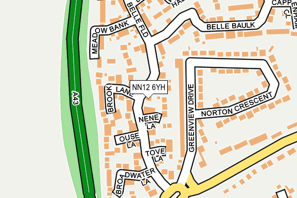 NN12 6YH map - OS OpenMap – Local (Ordnance Survey)