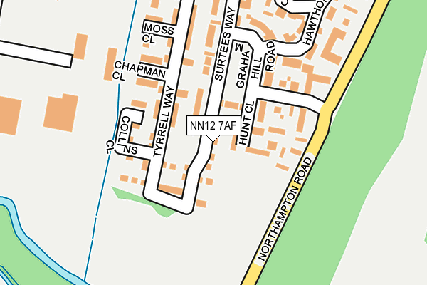 NN12 7AF map - OS OpenMap – Local (Ordnance Survey)