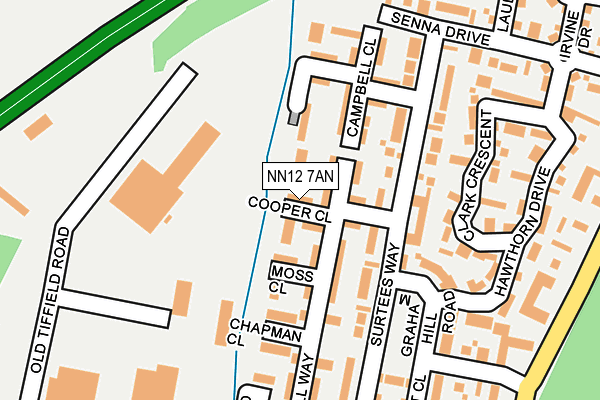 NN12 7AN map - OS OpenMap – Local (Ordnance Survey)