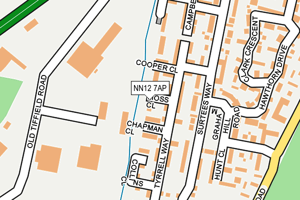 NN12 7AP map - OS OpenMap – Local (Ordnance Survey)