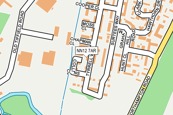 NN12 7AR map - OS OpenMap – Local (Ordnance Survey)