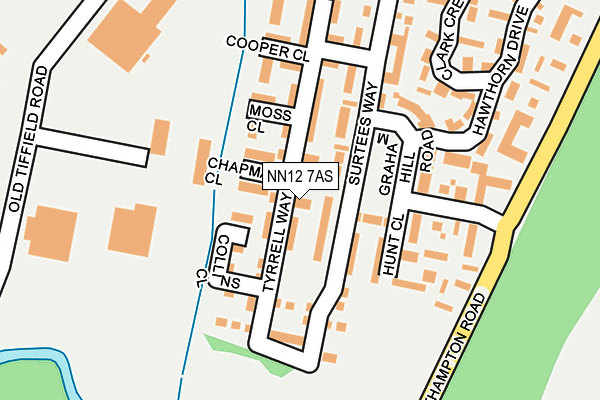 NN12 7AS map - OS OpenMap – Local (Ordnance Survey)