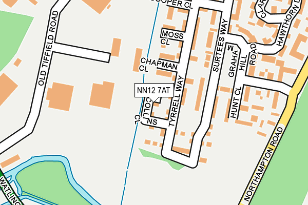 NN12 7AT map - OS OpenMap – Local (Ordnance Survey)