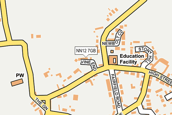 NN12 7GB map - OS OpenMap – Local (Ordnance Survey)