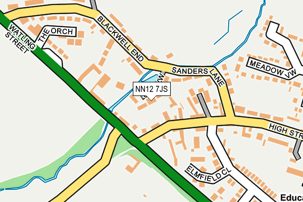 NN12 7JS map - OS OpenMap – Local (Ordnance Survey)