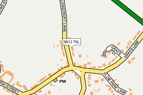 NN12 7NL map - OS OpenMap – Local (Ordnance Survey)