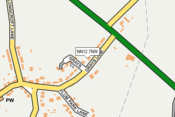 NN12 7NW map - OS OpenMap – Local (Ordnance Survey)
