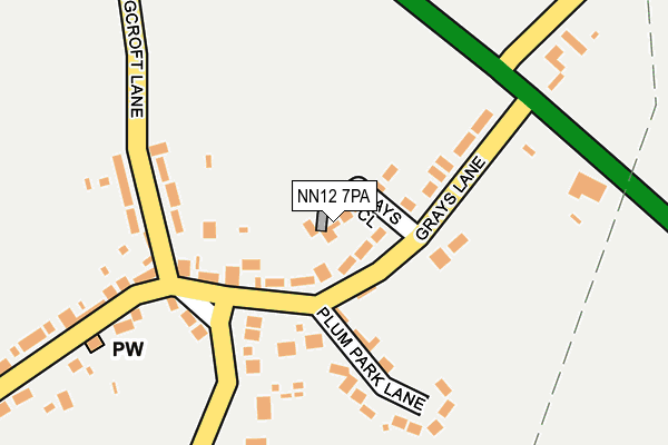NN12 7PA map - OS OpenMap – Local (Ordnance Survey)