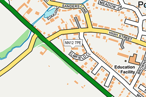 NN12 7PE map - OS OpenMap – Local (Ordnance Survey)