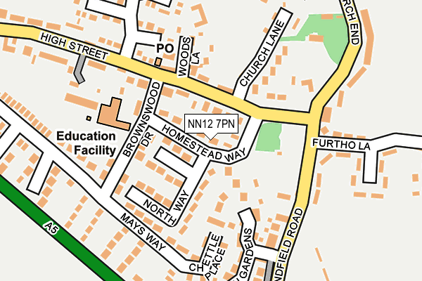 NN12 7PN map - OS OpenMap – Local (Ordnance Survey)