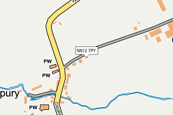 NN12 7PY map - OS OpenMap – Local (Ordnance Survey)