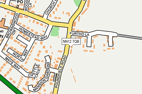 NN12 7QB map - OS OpenMap – Local (Ordnance Survey)